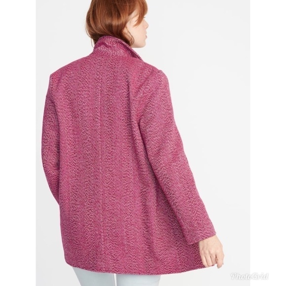 Old Navy Oversized Herringbone Tweed Jacket - Picture 3 of 6